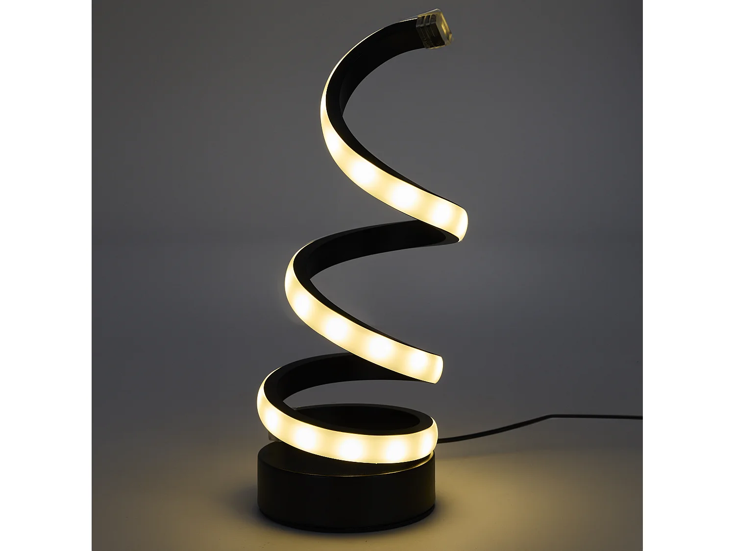 Lampe - HOME DECO FACTORY - LED - Spirale - Noir