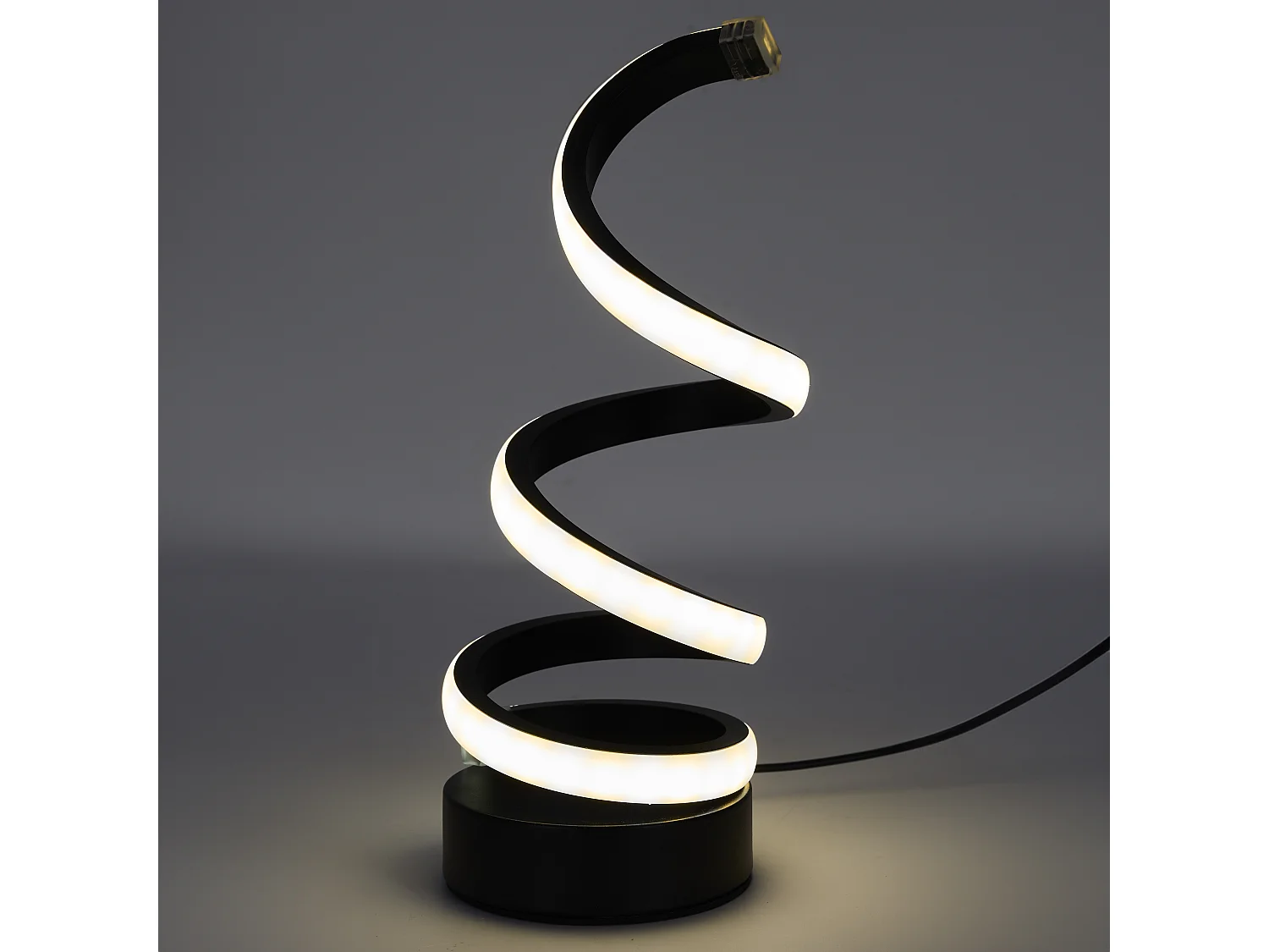 Lampe - HOME DECO FACTORY - LED - Spirale - Noir