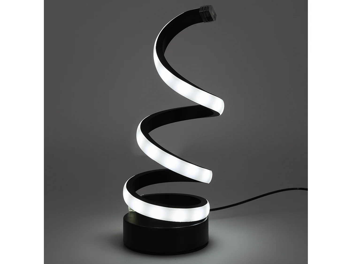 Lampe - HOME DECO FACTORY - LED - Spirale - Noir