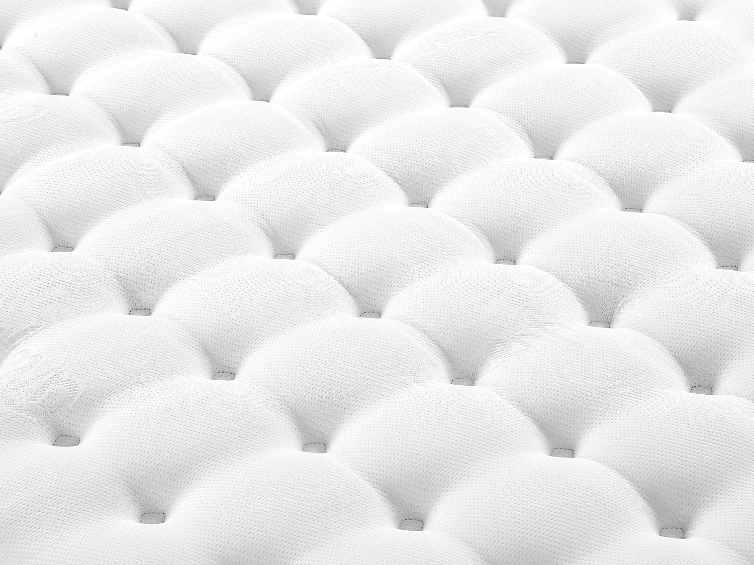 Ensemble 140 x 190 cm sommier coffre naturel clair + matelas ressorts ensachés 5 zones accueil mémoire de forme et coutil anti-punaises de lit ép.24 cm - VIREVO de NATUREA