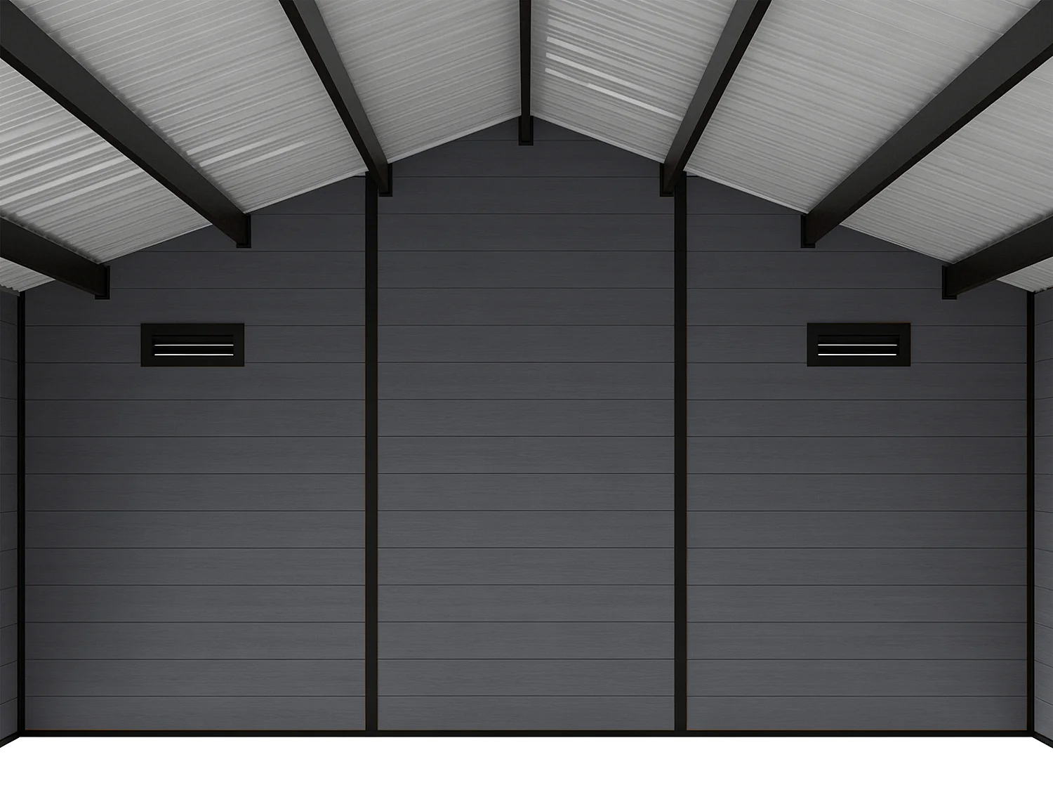 Studio de jardin en bois composite 26 m² - épaisseur 28 mm - Gris anthracite - NEBULA