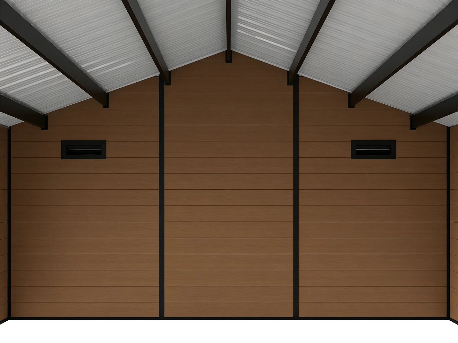 Studio de jardin en bois composite 26 m² - épaisseur 28 mm - Naturel foncé - NEBULA