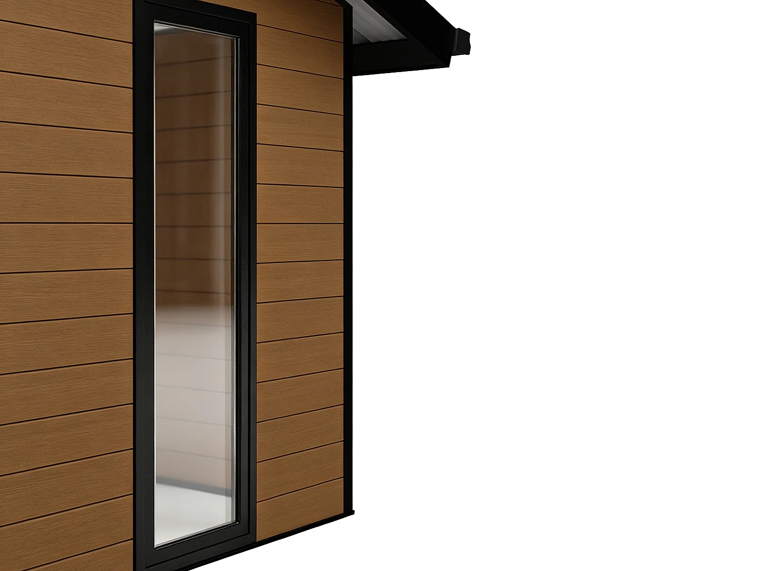 Studio de jardin en bois composite 26 m² - épaisseur 28 mm - Naturel foncé - NEBULA