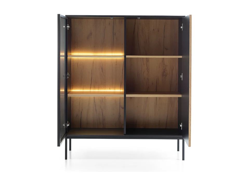 Vitrine AMBIHOME ANNA 02 - Carvalho Wotan, C104xA126xP39cm