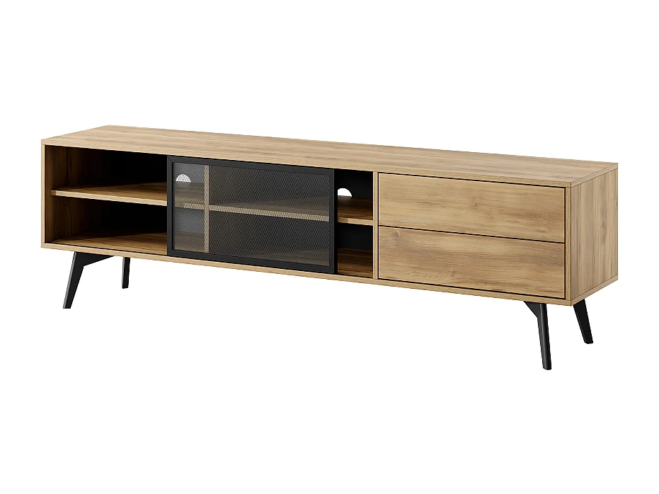 Móvel TV AMBIHOME SIDEWAY - Preto/Carvalho, C180xA54xP39cm