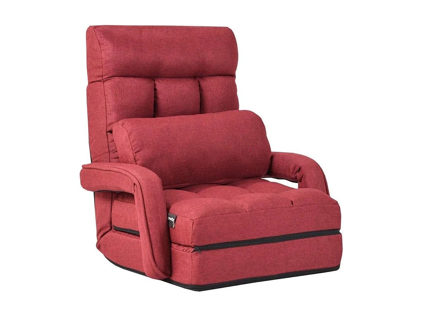 Canapé-lit convertible rouge avec dossier réglable