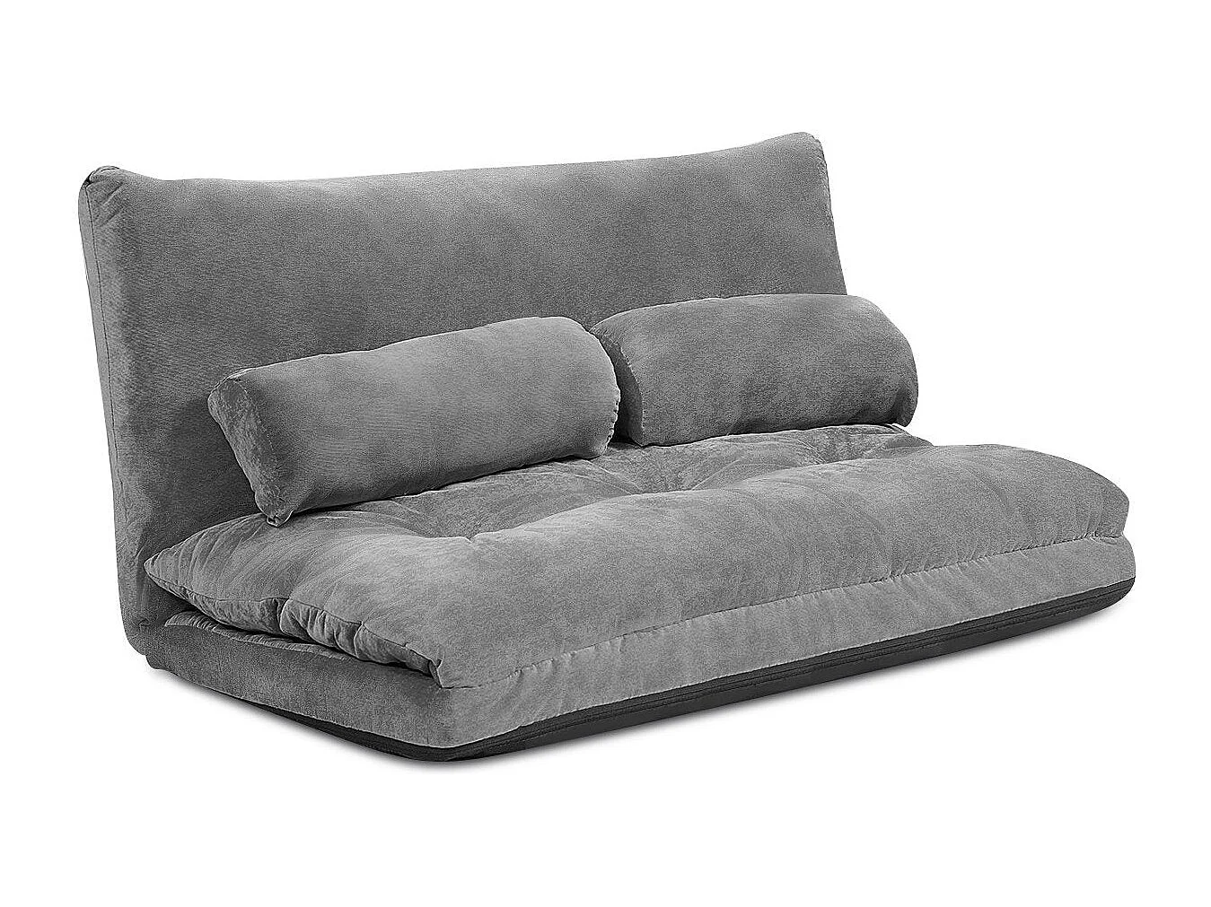 Canapé de sol réglable, inclinable 6 positions, 178 x 98 x 18 cm, gris