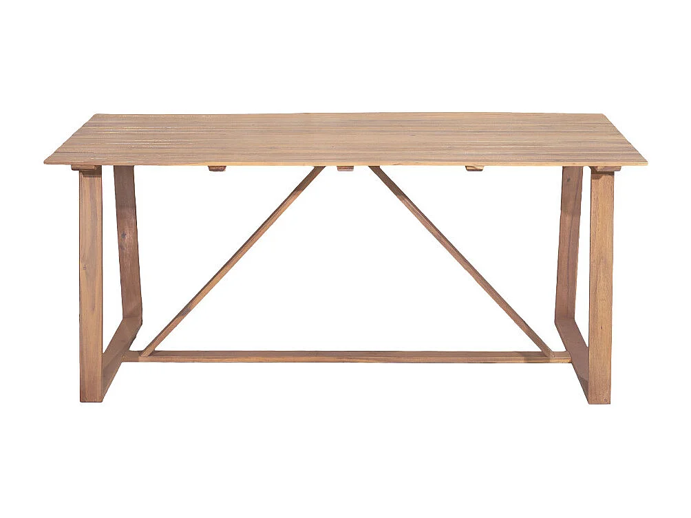 Ava - Table à manger de jardin 6 personnes en bois - Bois clair