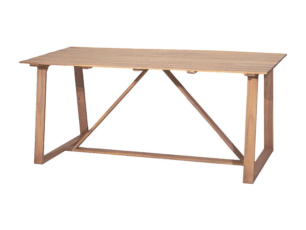 Ava - Table à manger de jardin 6 personnes en bois - Bois clair