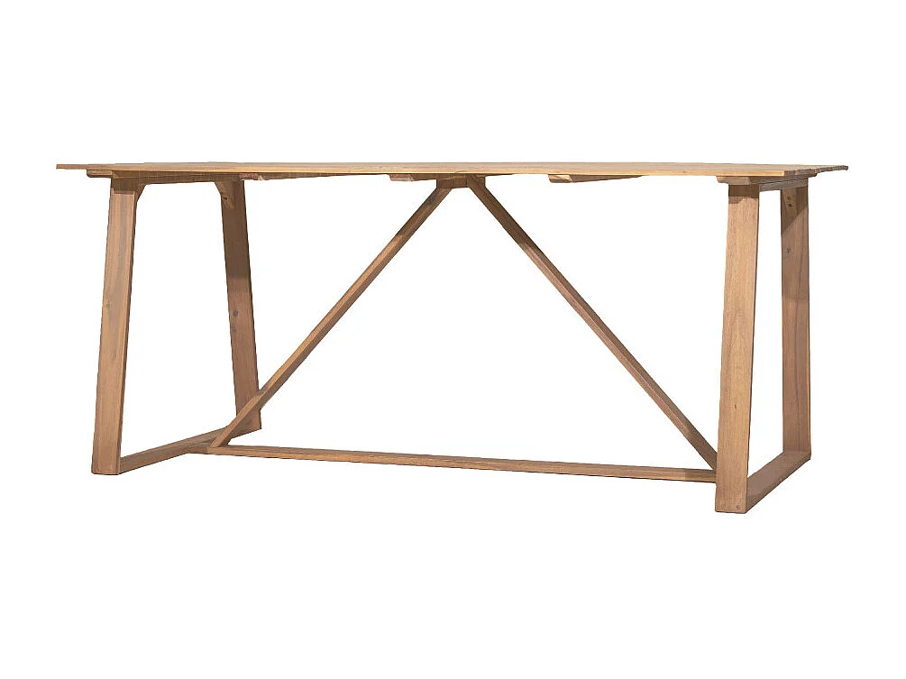Ava - Table à manger de jardin 6 personnes en bois - Bois clair