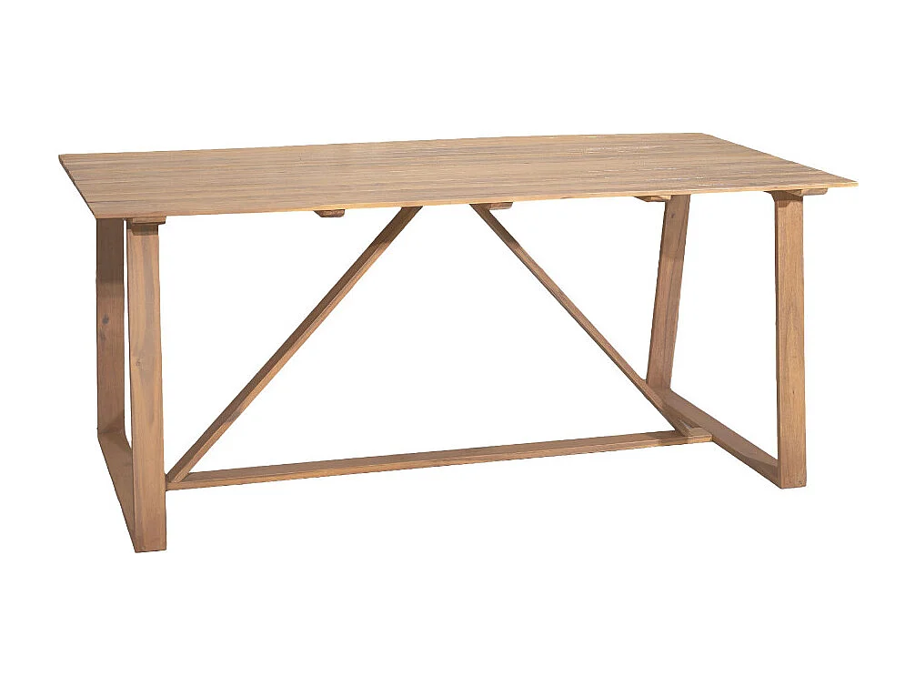 Ava - Table à manger de jardin 6 personnes en bois - Bois clair