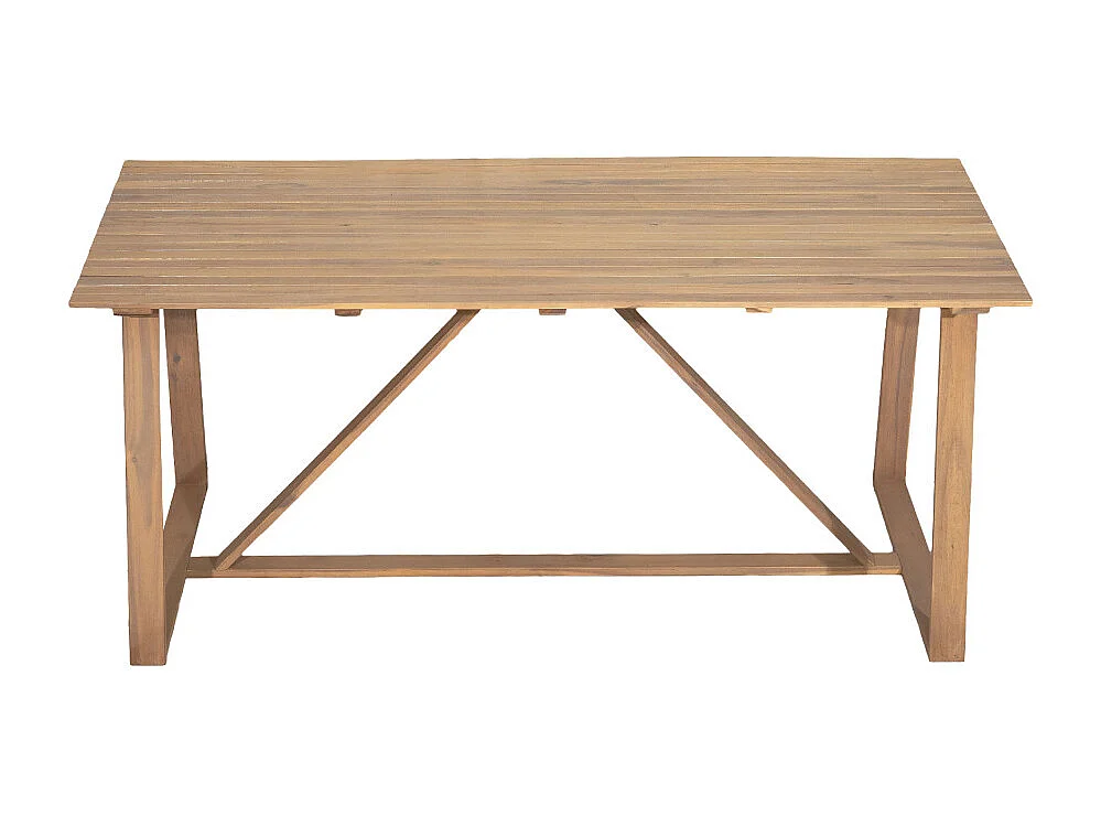Ava - Table à manger de jardin 6 personnes en bois - Bois clair