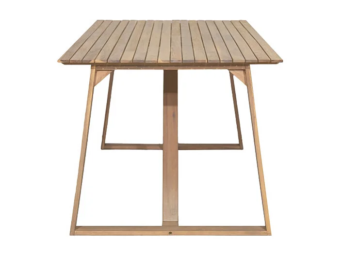 Ava - Table à manger de jardin 6 personnes en bois - Bois clair
