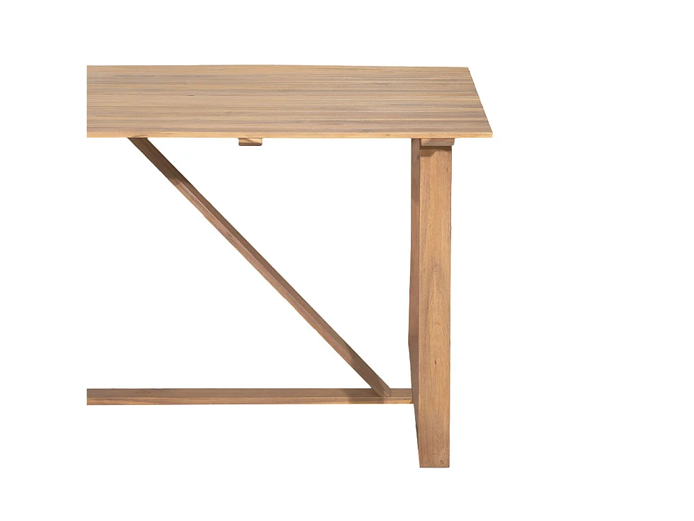 Ava - Table à manger de jardin 6 personnes en bois - Bois clair