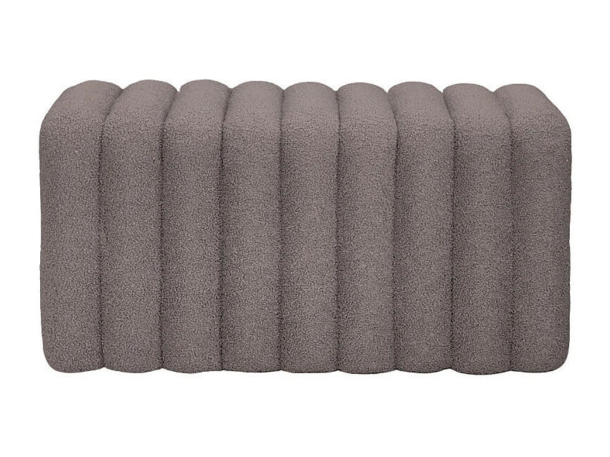 Leto - Banc rembourré en tissu bouclette L79cm - Taupe