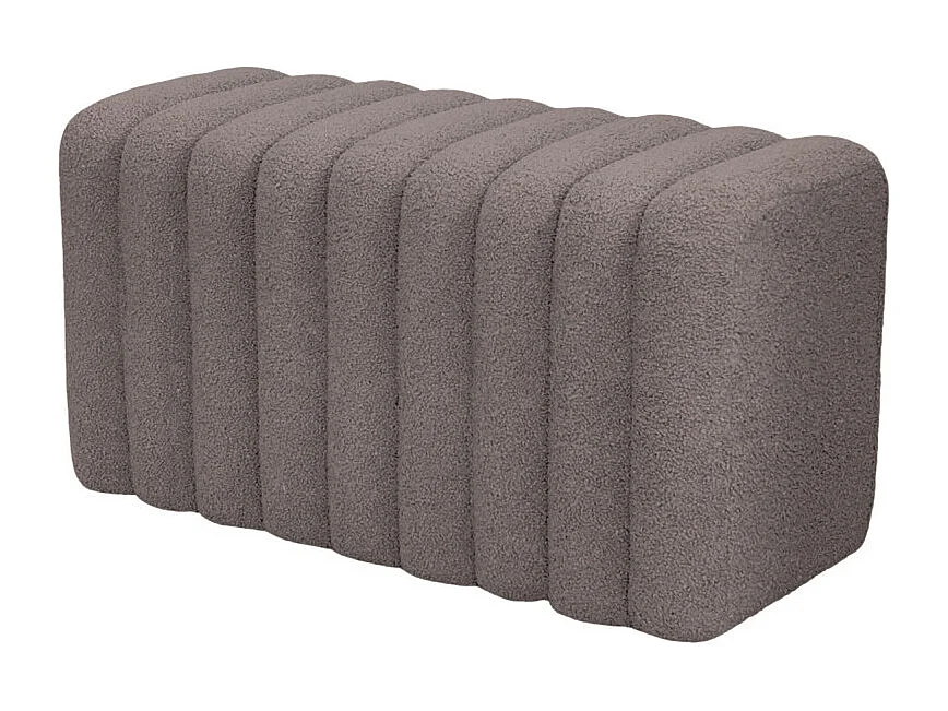 Leto - Banc rembourré en tissu bouclette L79cm - Taupe