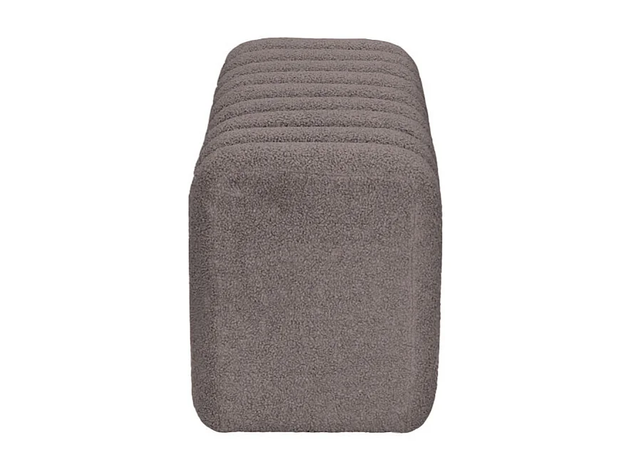 Leto - Banc rembourré en tissu bouclette L79cm - Taupe
