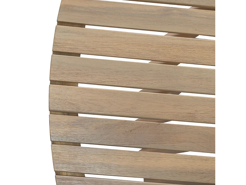 Boro - Table à manger de jardin 6 personnes ronde en bois d'acacia ø 150 cm - Bois clair