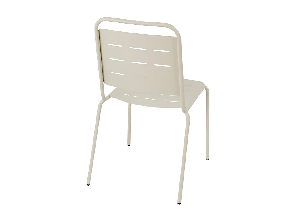Aria - Lot de 4 chaises de jardin en métal - Beige