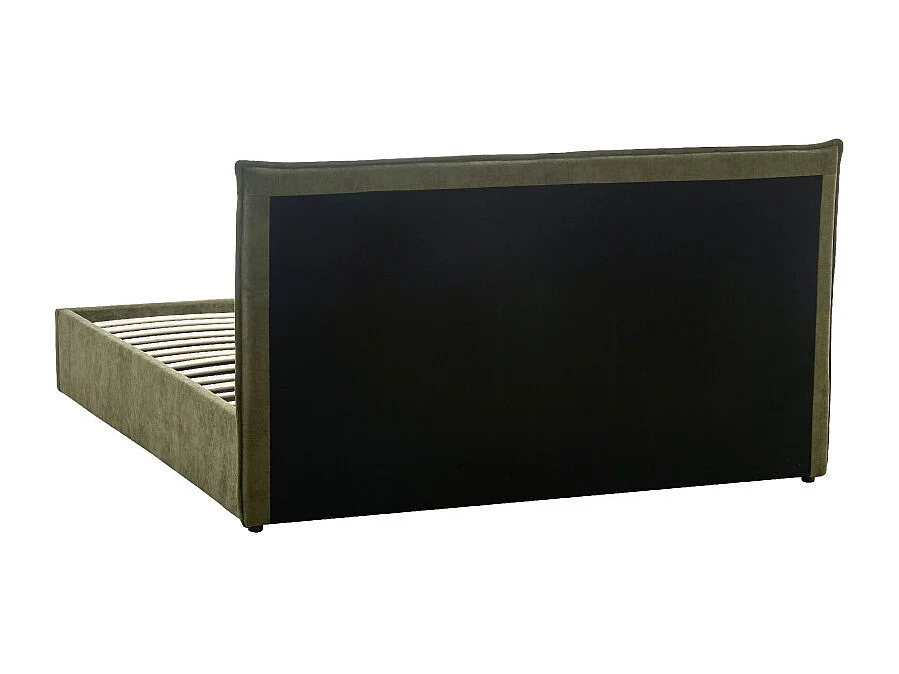 Cama -  Lit coffre en tissu 140x190cm - Vert