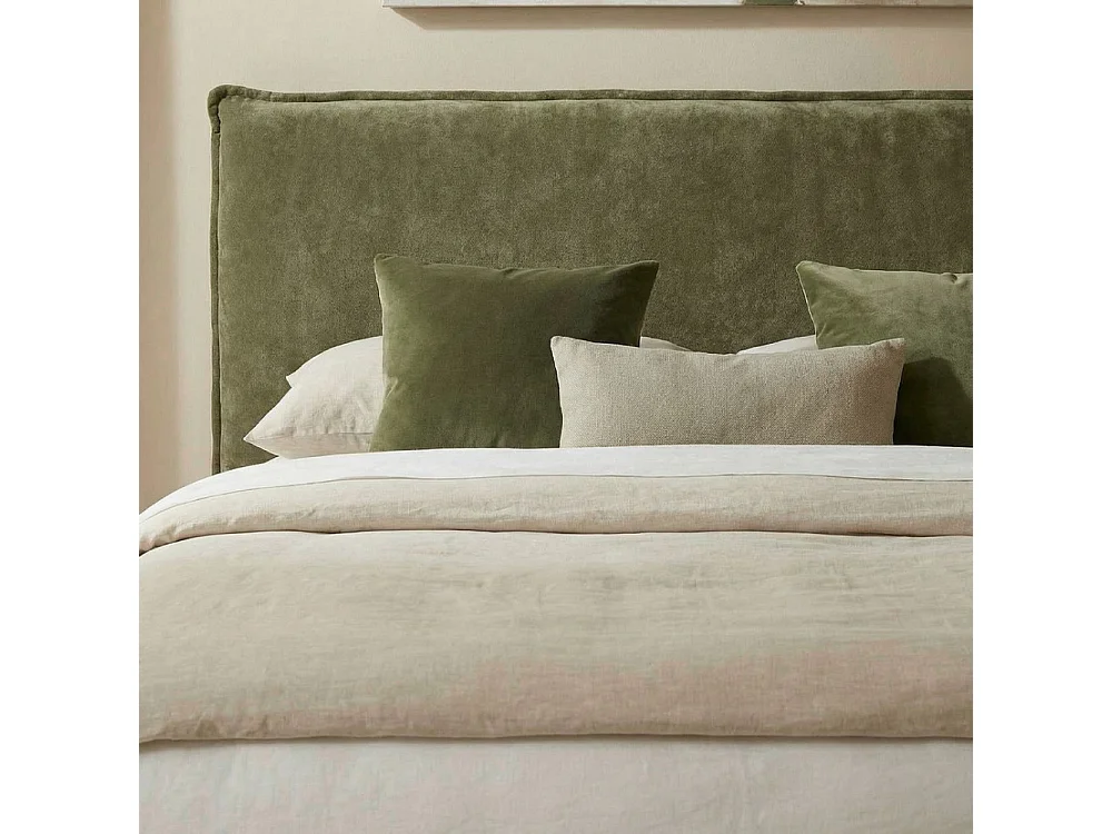 Cama -  Lit coffre en tissu 140x190cm - Vert