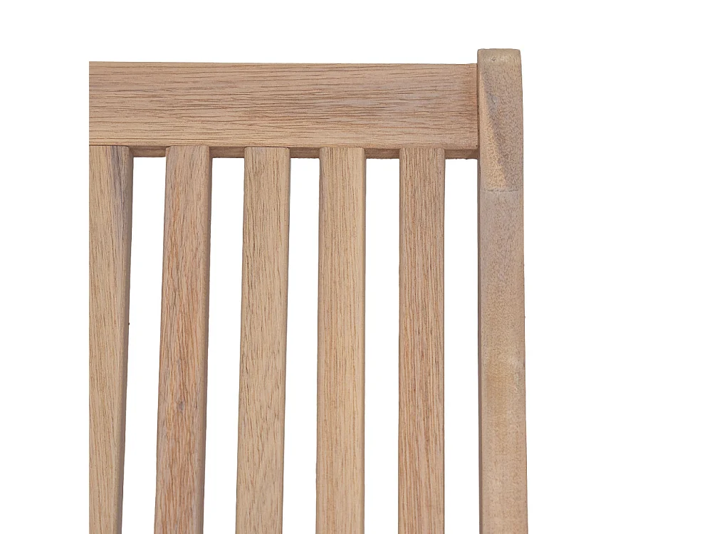 Lina - Lot de 2 chaises pliantes de jardin en bois - Bois clair