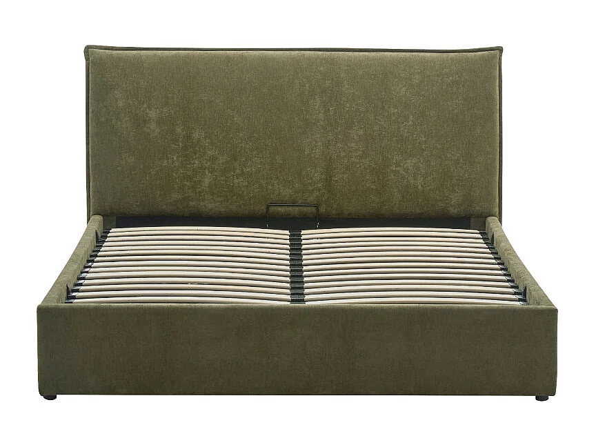 Cama -  Lit coffre en tissu 160x200cm - Vert