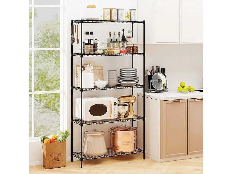 5-stöckiges Metall Aufbewahrungsregal Schwerlast-verstellbares Universalregal