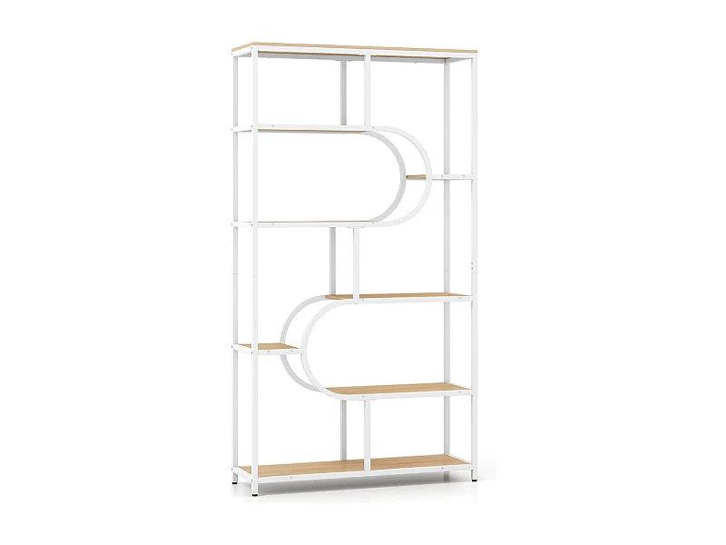 5-poziomowy regał z otwartymi półkami Regał na książki