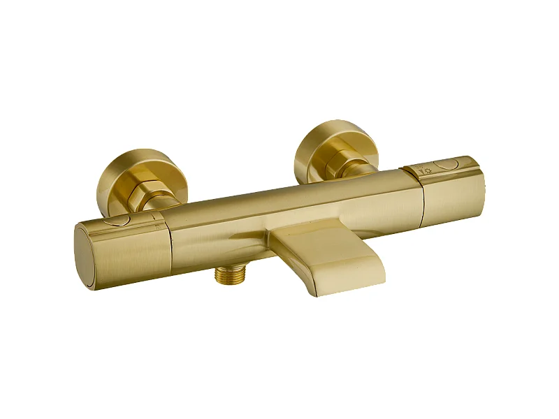 Carra Thermostat-Wannen- und Brausemischer gebürstetes gold Essebagno