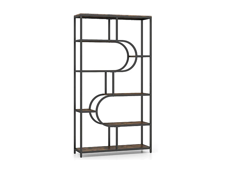 5-poziomowy regał z otwartymi półkami Regał na książki