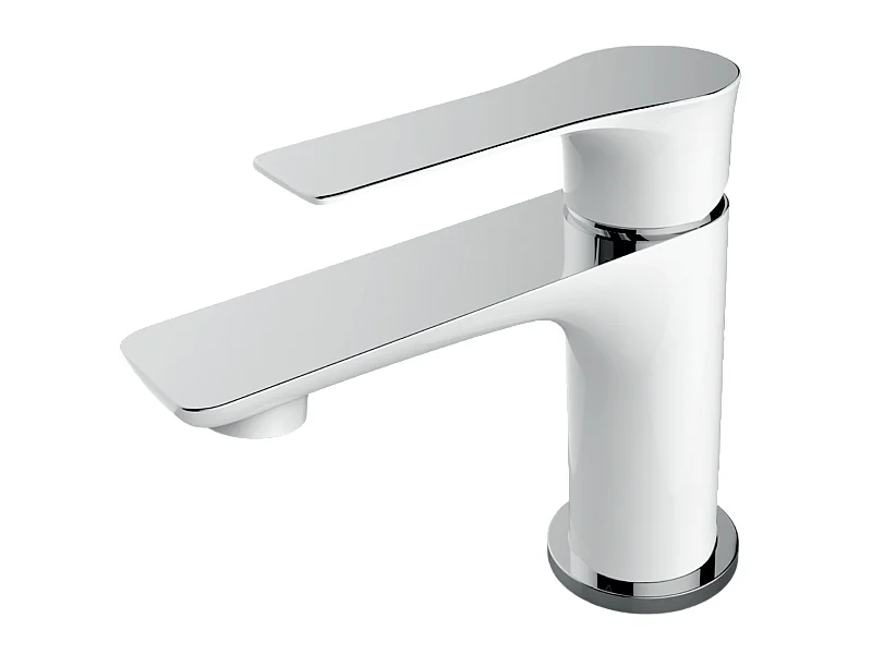 Lover biała chromowana bateria umywalkowa - Essebagno