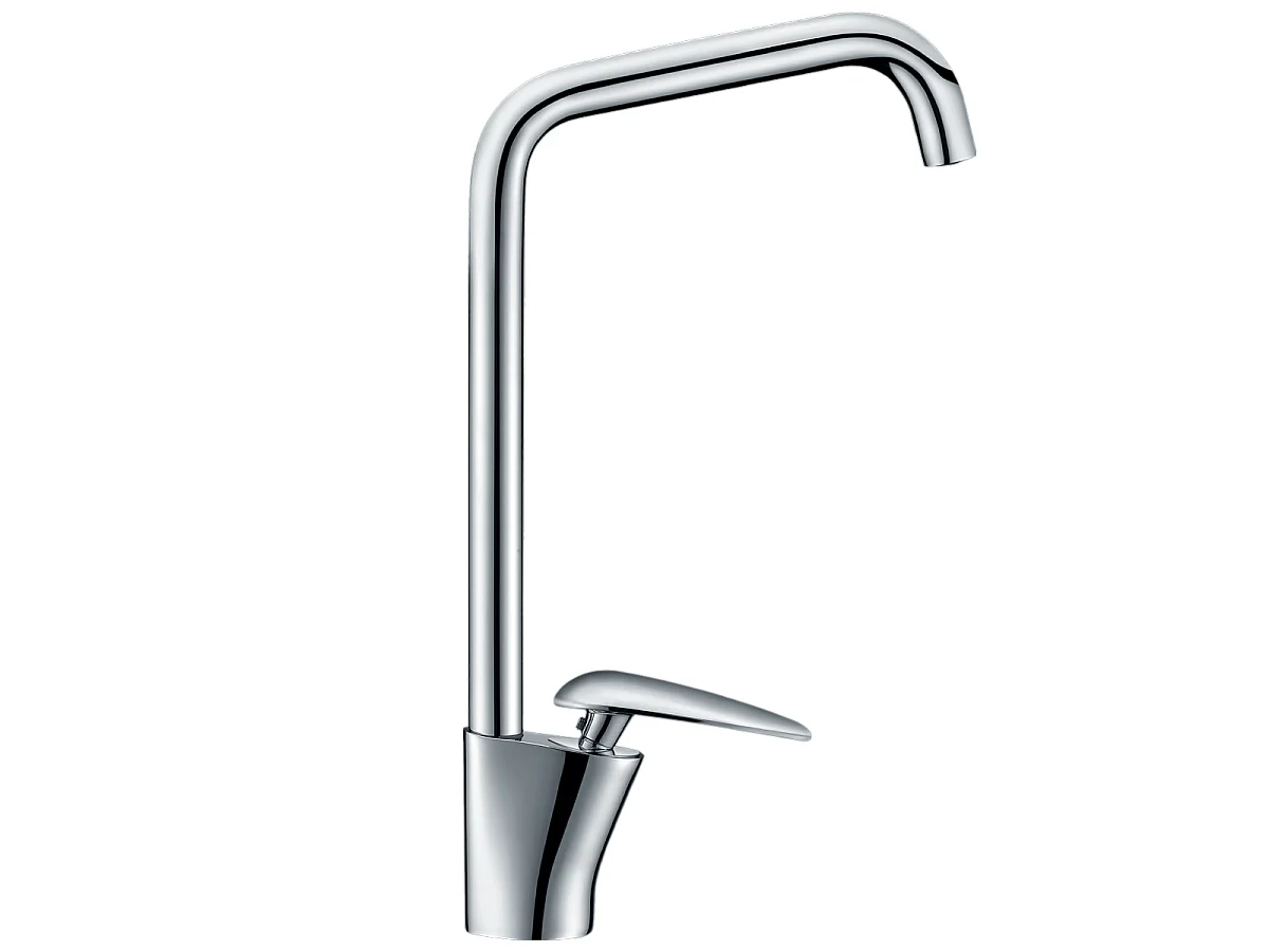 Galet mitigeur lavabo bec chrome poignée chrome - Essebagno