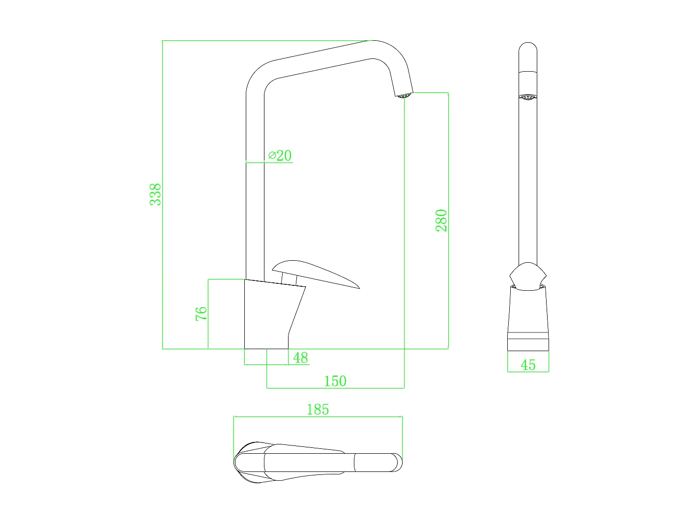 Galet mitigeur lavabo bec chrome poignée chrome - Essebagno