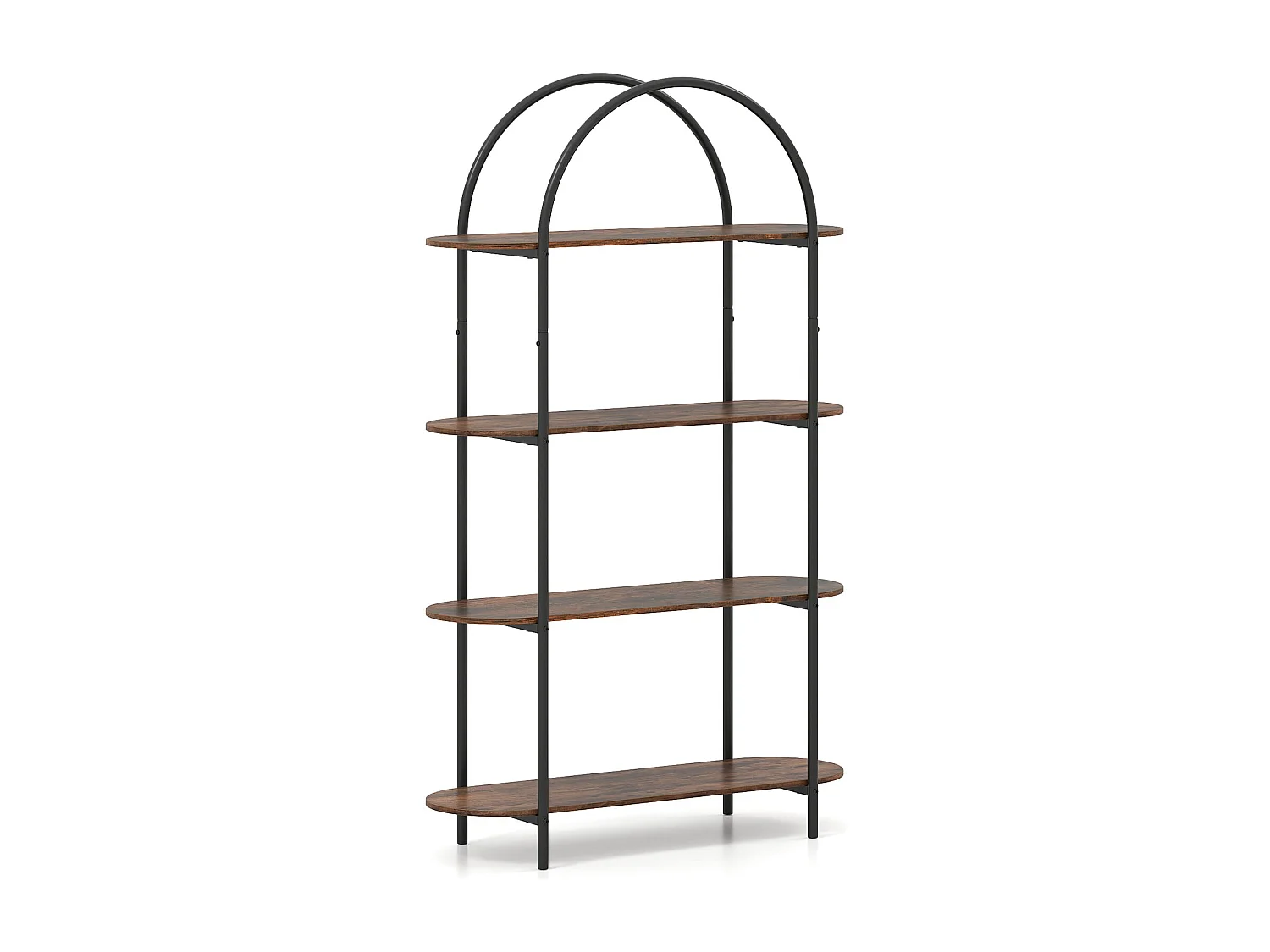 4-poziomowy regał z metalową ramą Regał na książki