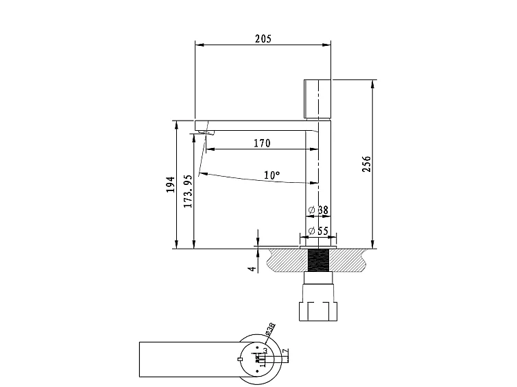 Exil hoge wastafelmengkraan chroom - Essebagno
