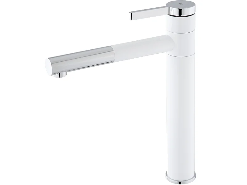 Ultrate mitigeur lavabo haut blanc et chromé - Essebagno
