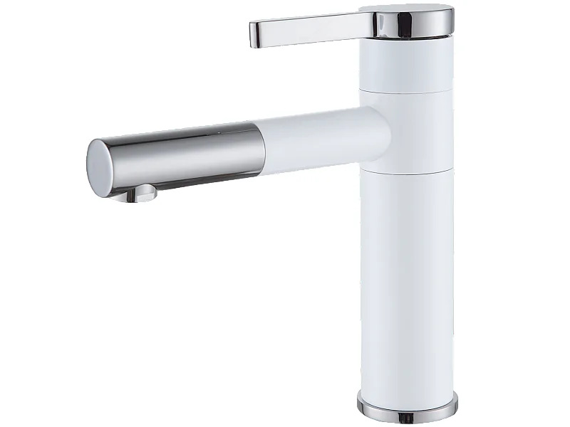 Ultrate mitigeur lavabo bas blanc et chromé - Essebagno