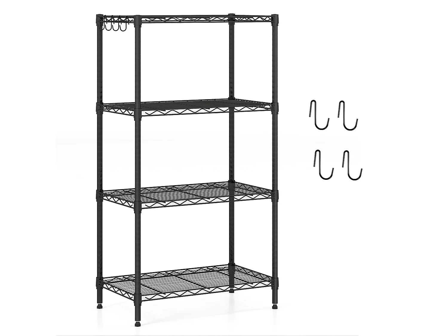 4-poziomowy metalowy regał Regał do kuchni Regał do pracowni