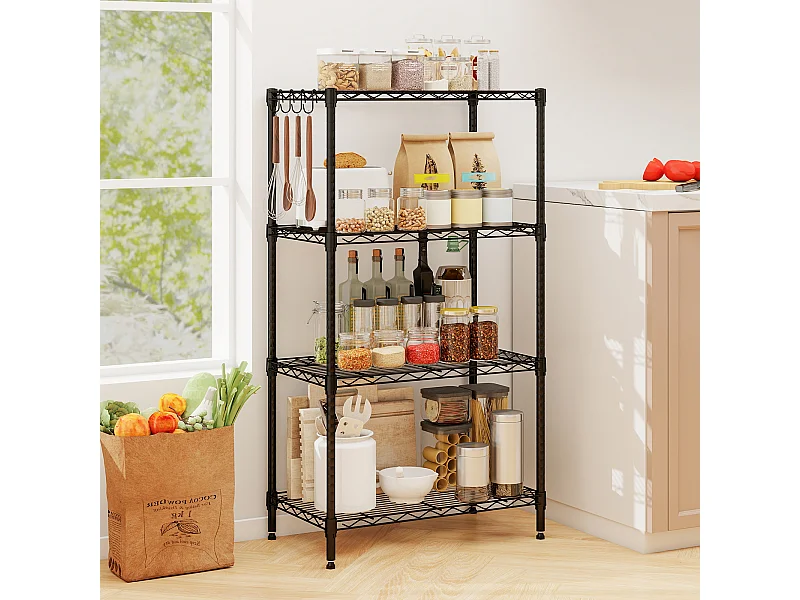 4-poziomowy metalowy regał Regał do kuchni Regał do pracowni