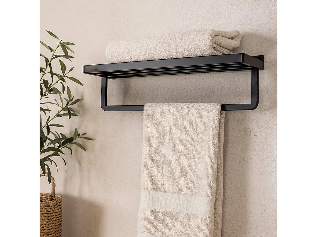 Kissy toallero de 4 barras negro Essebagno