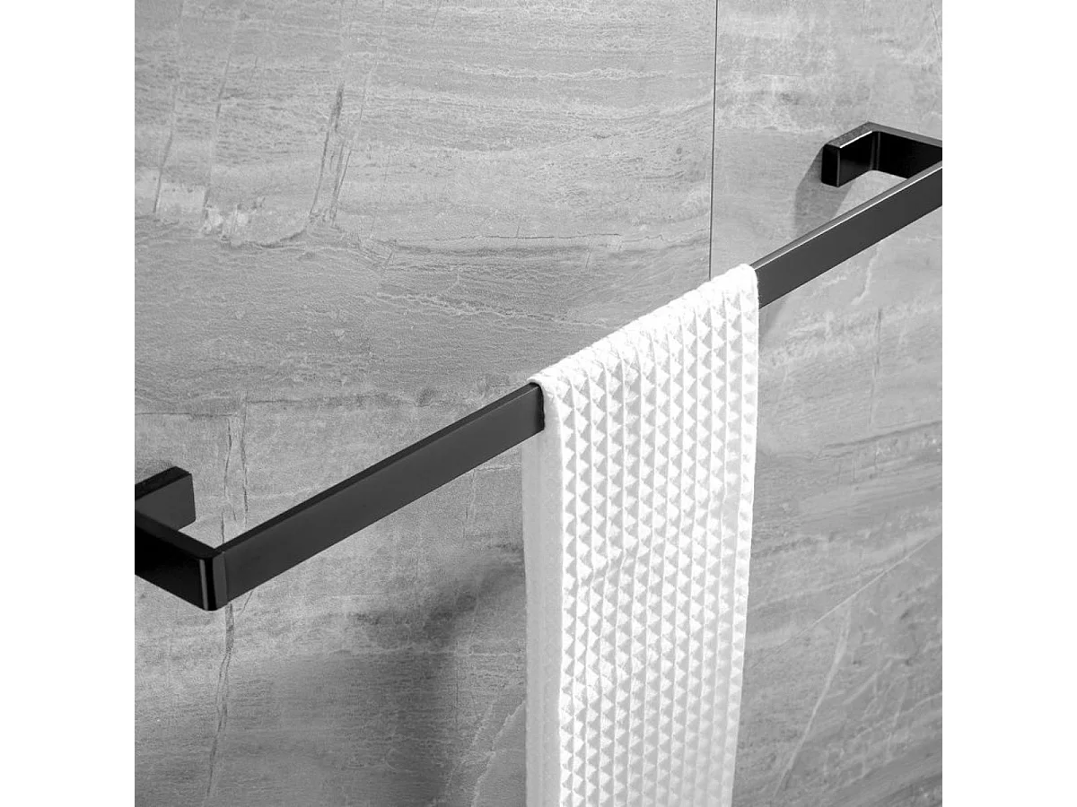 Kissy toallero de 1 barra negro Essebagno