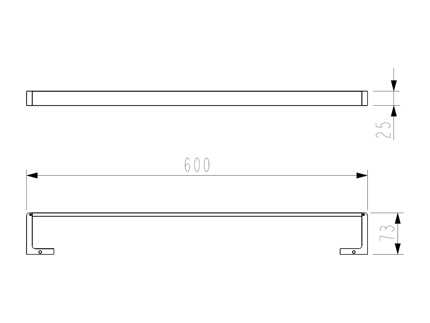 Kissy toallero de 1 barra negro Essebagno