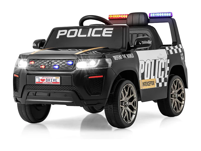 Samochód policyjny dla dzieci Pojazd sterowany ze światłami LED
