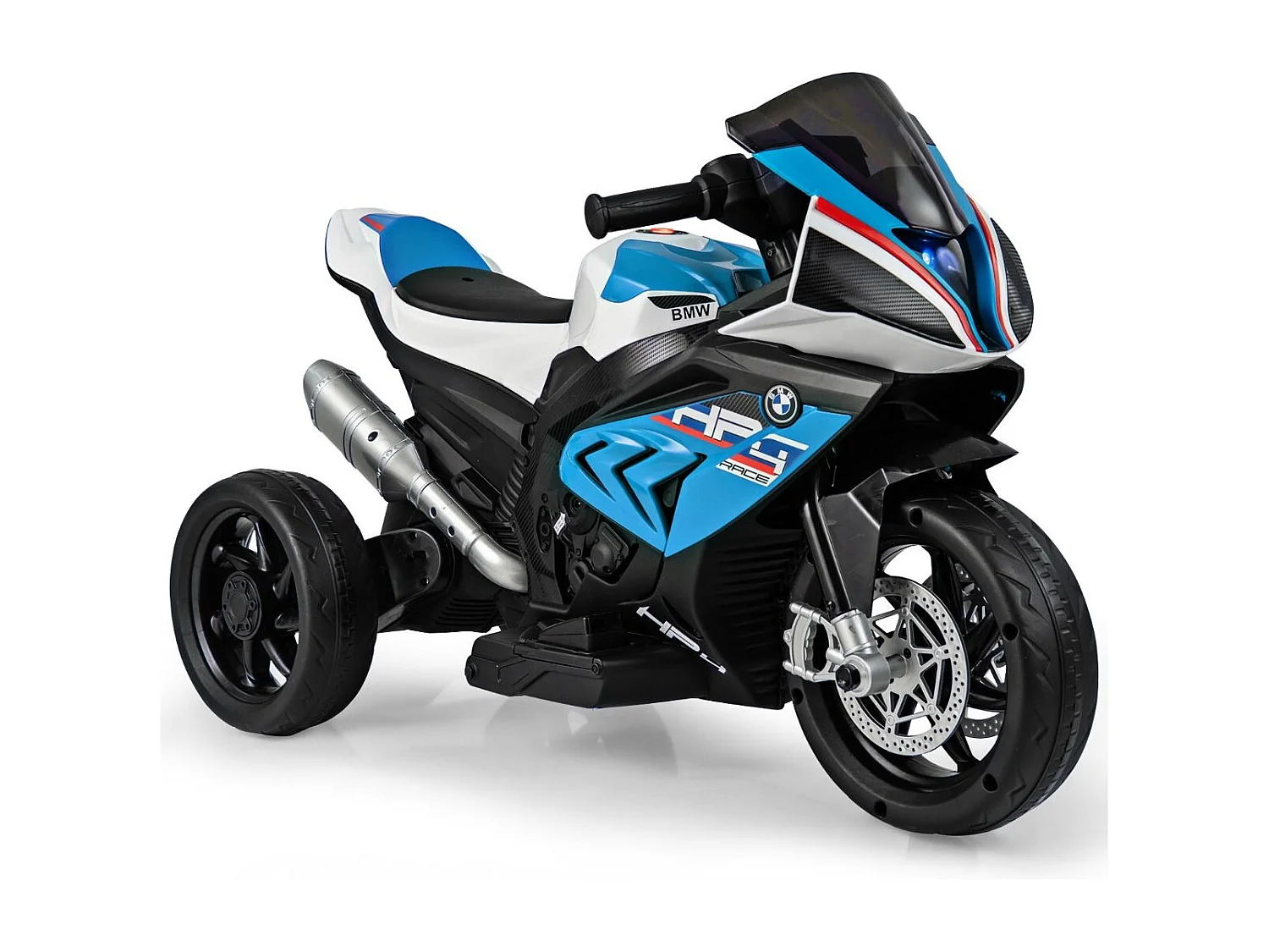 3-Rad-Motorrad Aufladbares Kinderfahrzeu Elektro Motorrad mit Musik 82,5 x 42 x 54 cm Blau