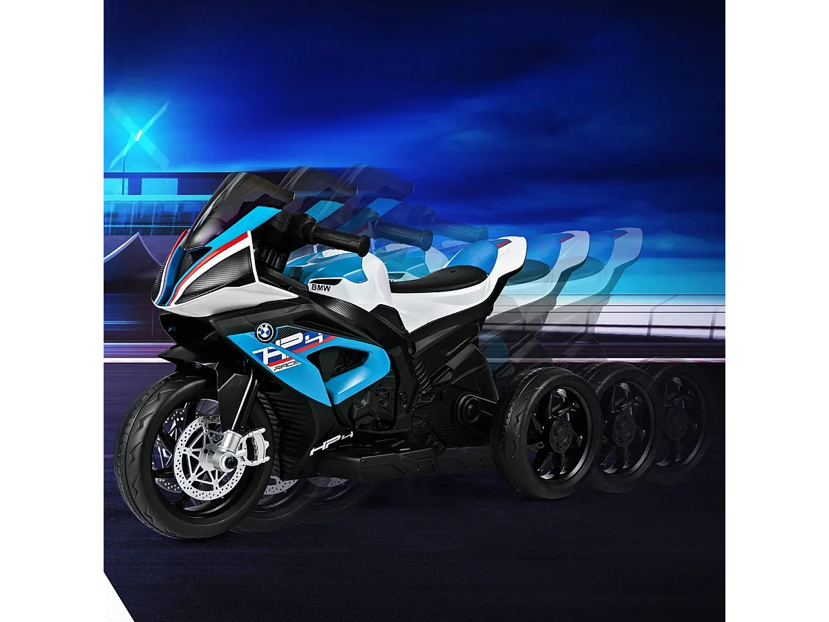 3-Rad-Motorrad Aufladbares Kinderfahrzeu Elektro Motorrad mit Musik 82,5 x 42 x 54 cm Blau