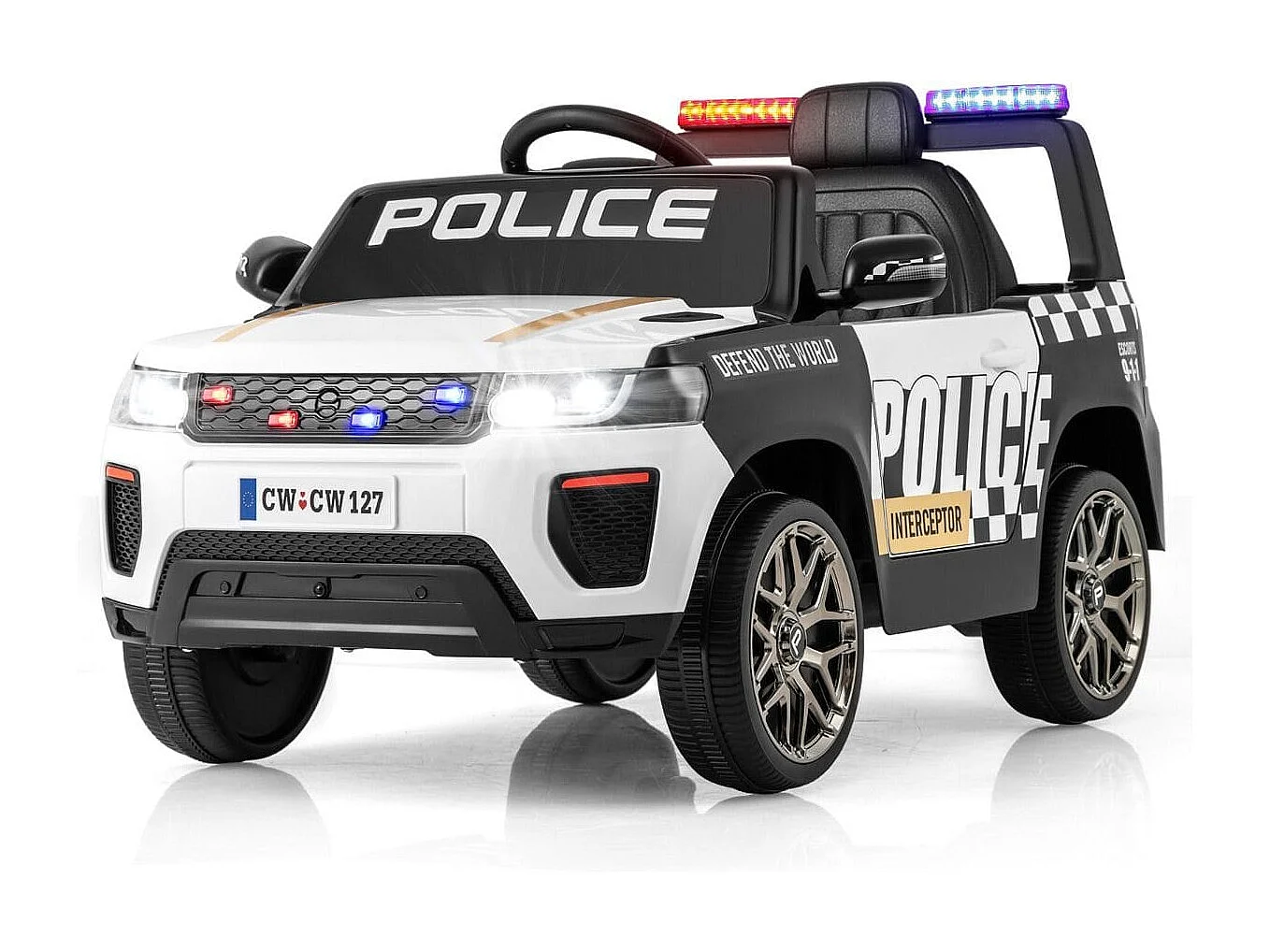 Policyjne auto na akumulator Elektryczny pojazd dla dzieci