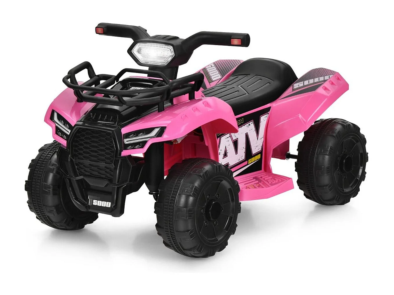 Elektro Kinderquad mit Stauraum Mini Elektroquad mit Musik für Kinder 44 x 66 x 42 cm Rosa + Schwarz