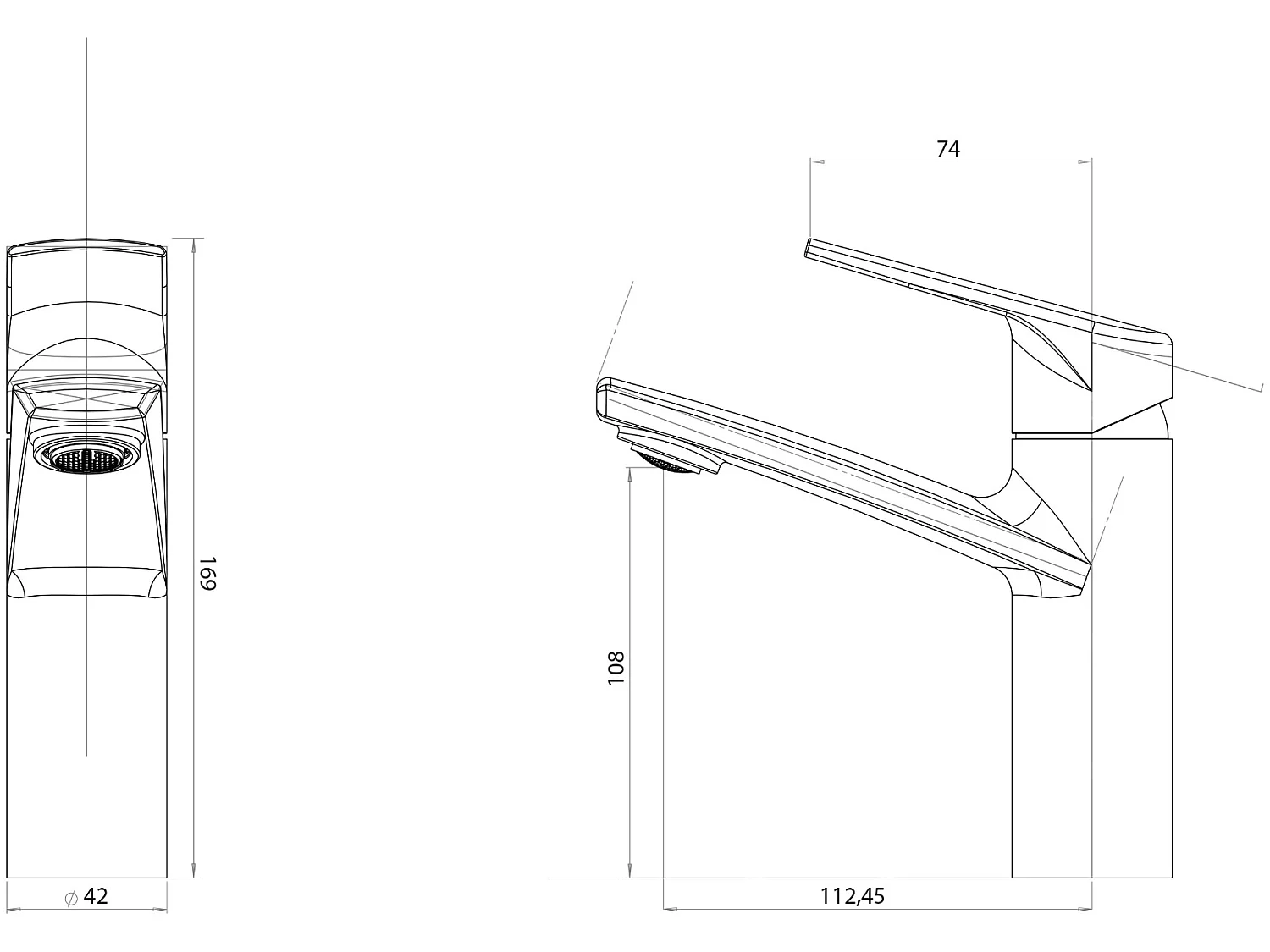 Sydney mitigeur lavabo chromé - Essebagno