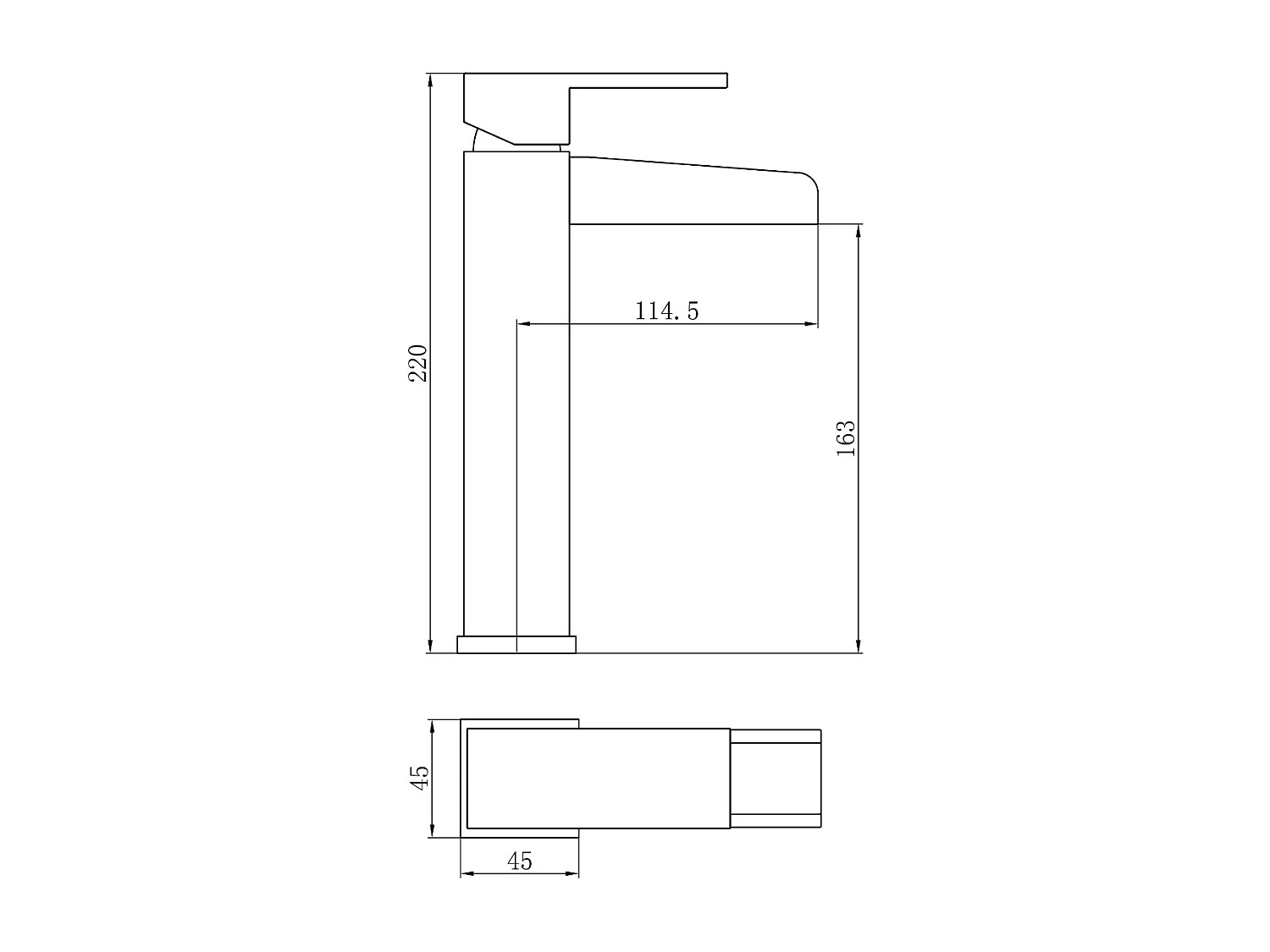 Luzz mitigeur lavabo haut chromé - Essebagno